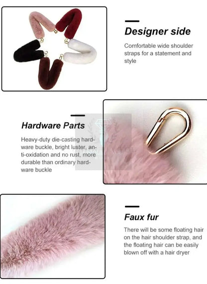 Short Faux Fur Bag Strap - Uniquely You Online