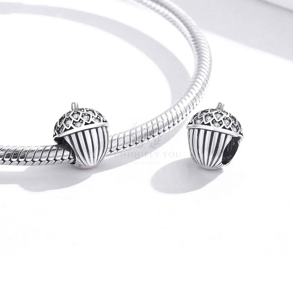 Silver Acorn Charm - Uniquely You Online