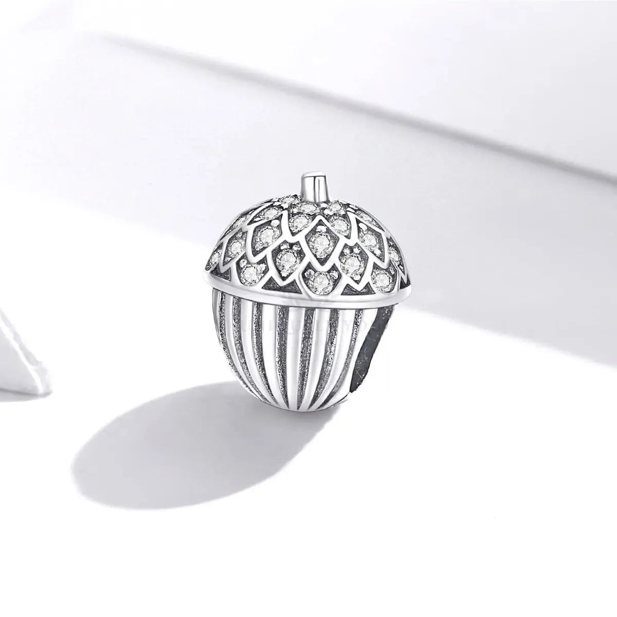 Silver Acorn Charm - Uniquely You Online