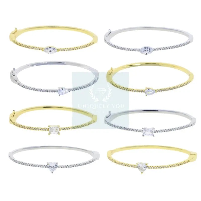 Simple Micro Pave Bracelets (variety) - Uniquely You Online