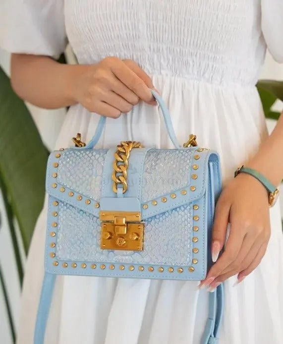 Sky Blue Iridescent Bag - Uniquely You Online