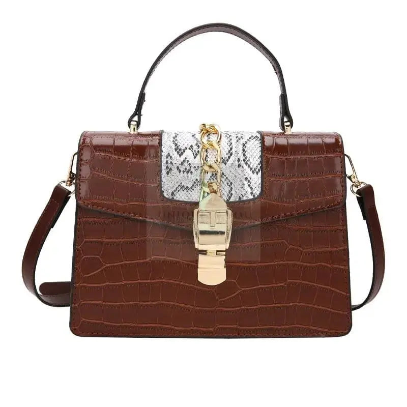 Snake Print Vegan Leather Handbag - Uniquely You Online