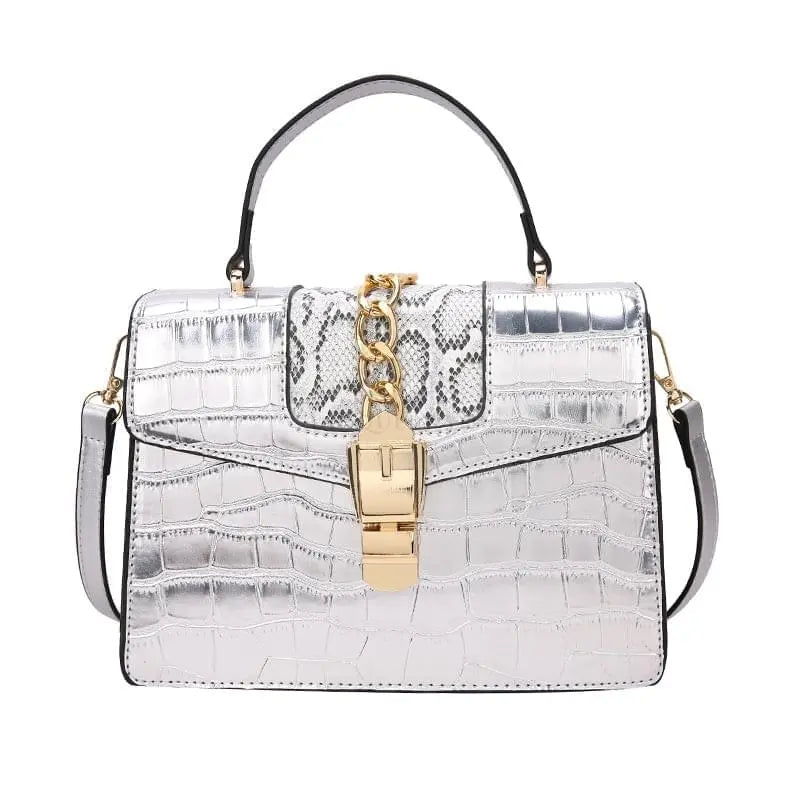 Snake Print Vegan Leather Handbag - Uniquely You Online