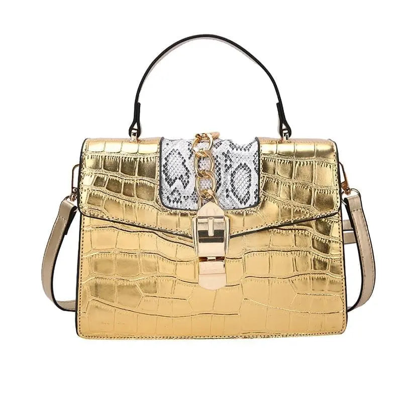 Snake Print Vegan Leather Handbag - Uniquely You Online