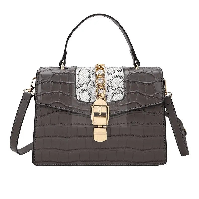 Snake Print Vegan Leather Handbag - Uniquely You Online