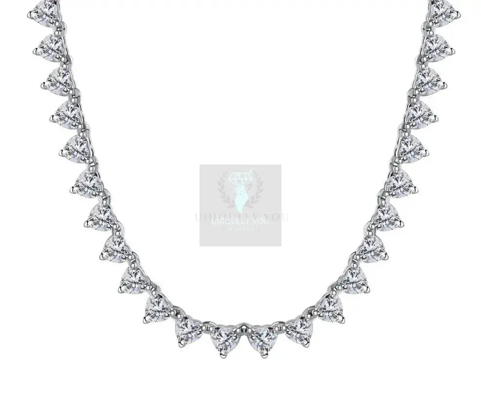 Sparkling Heart Tennis Necklace - Uniquely You Online