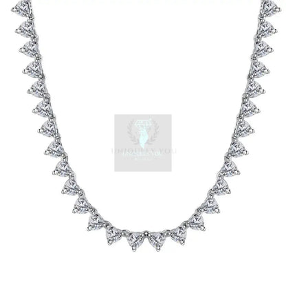 Sparkling Heart Tennis Necklace - Uniquely You Online