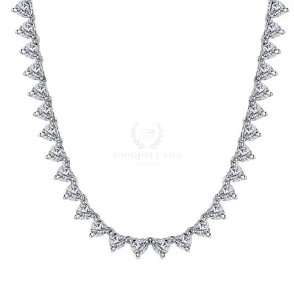 Sparkling Heart Tennis Necklace - Uniquely You Online