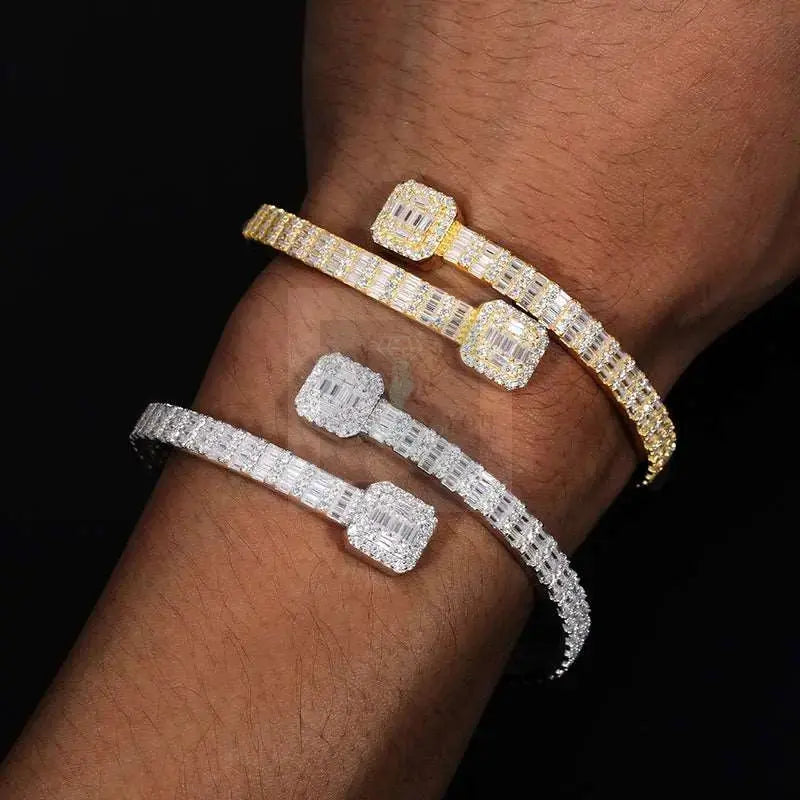 Square Baguette Moissanite Bracelet - Uniquely You Online