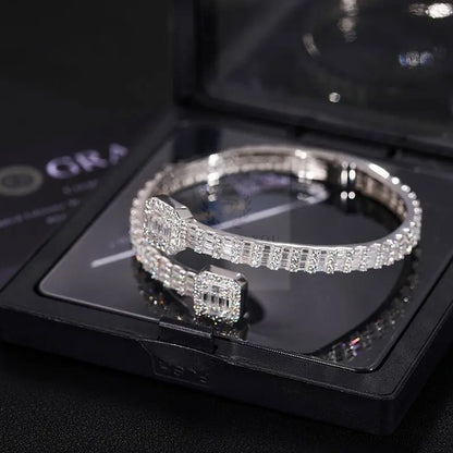 Square Baguette Moissanite Bracelet