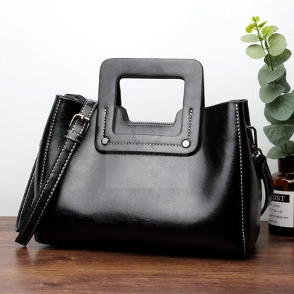 Square Leather Handbag - Uniquely You Online