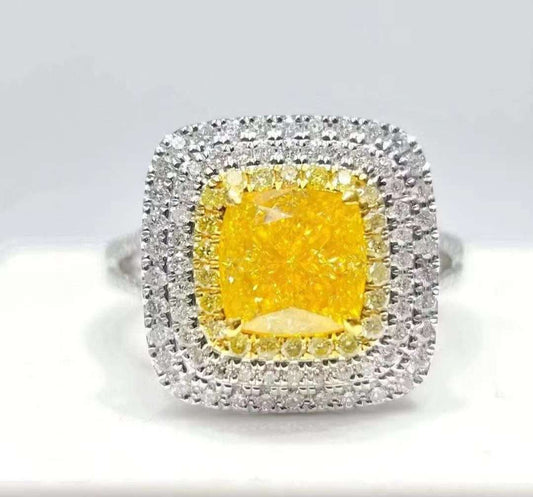 2.08ct Square Diamond Halo Ring - Uniquely You Online