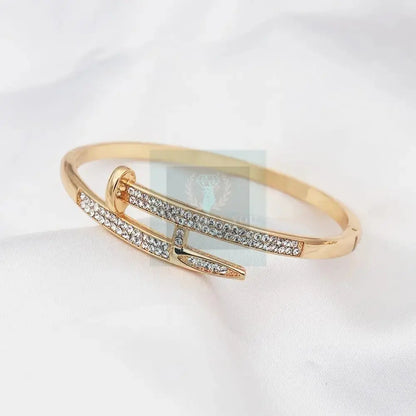 Stainless Steel Nail Bangle - Uniquely You Online