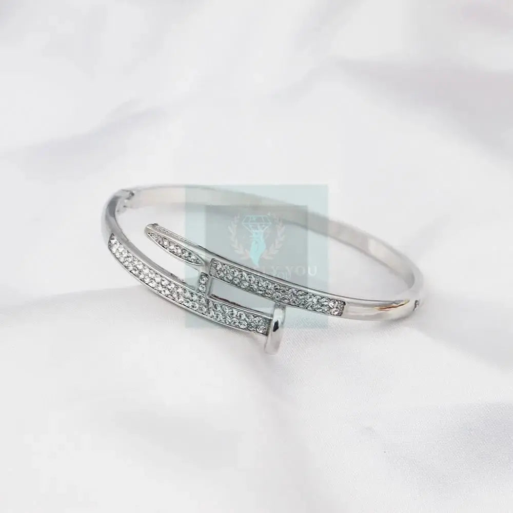 Stainless Steel Nail Bangle - Uniquely You Online