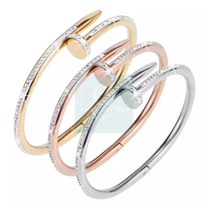 Stainless Steel Nail Bangle - Uniquely You Online