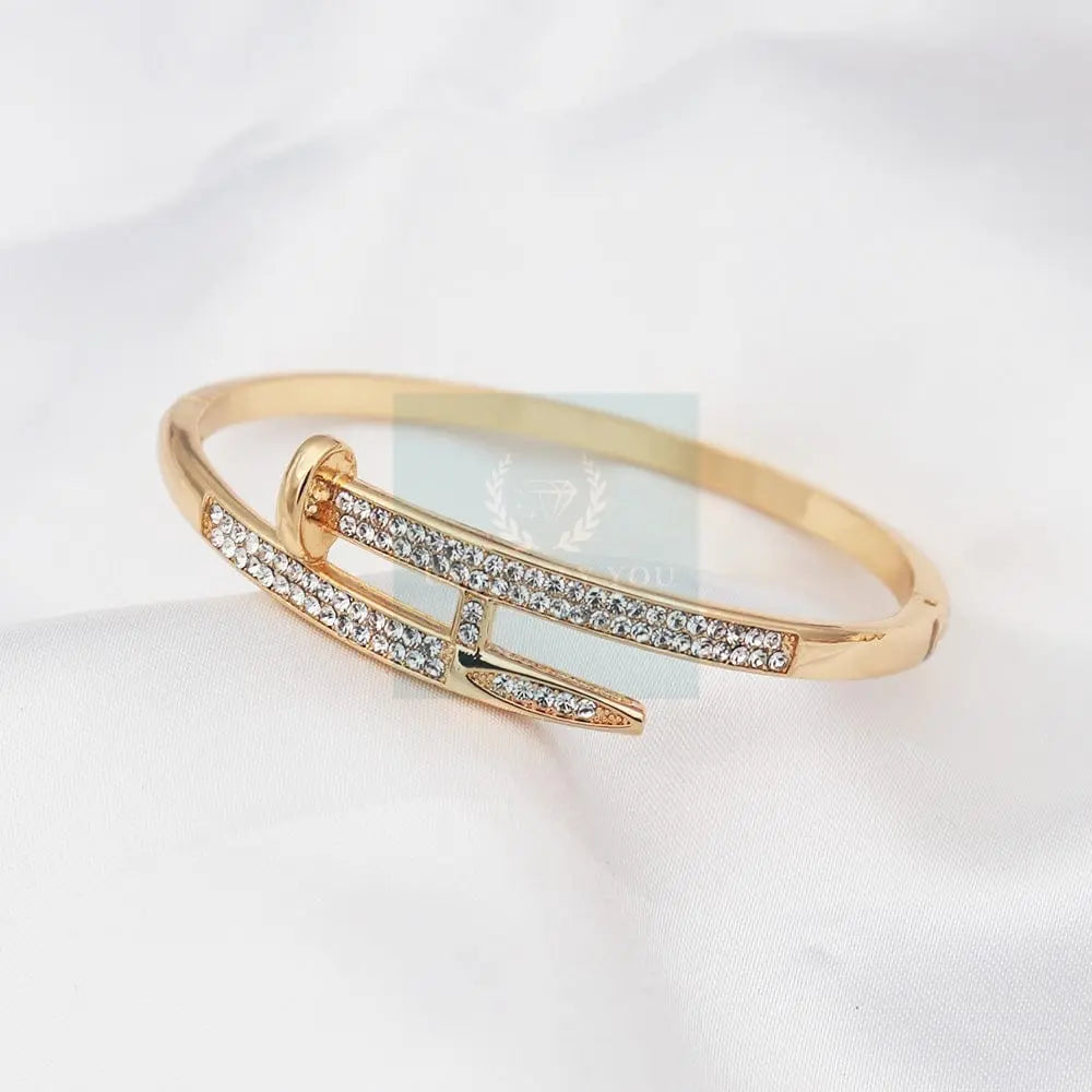 Stainless Steel Nail Bangle - Uniquely You Online