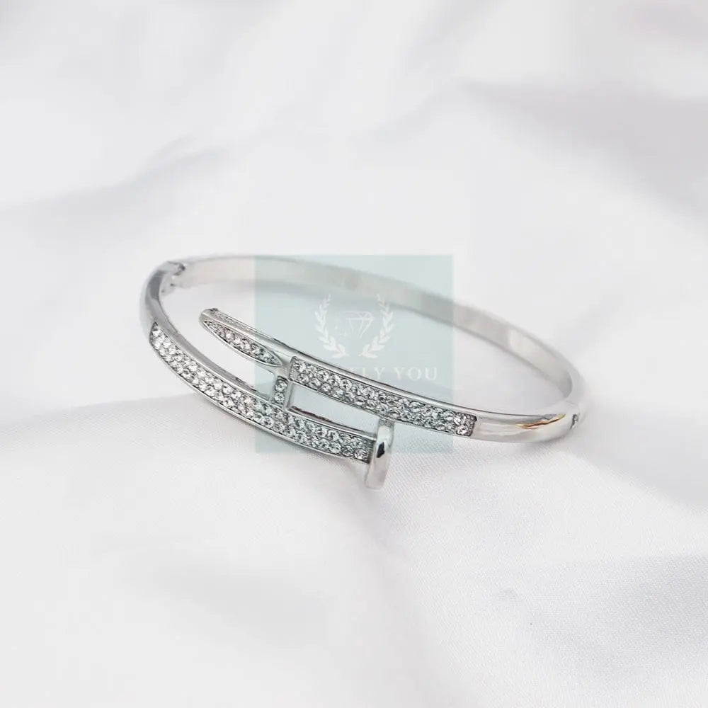 Stainless Steel Nail Bangle - Uniquely You Online