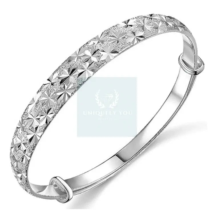 Star Textured Silver Bracelet - Uniquely You Online