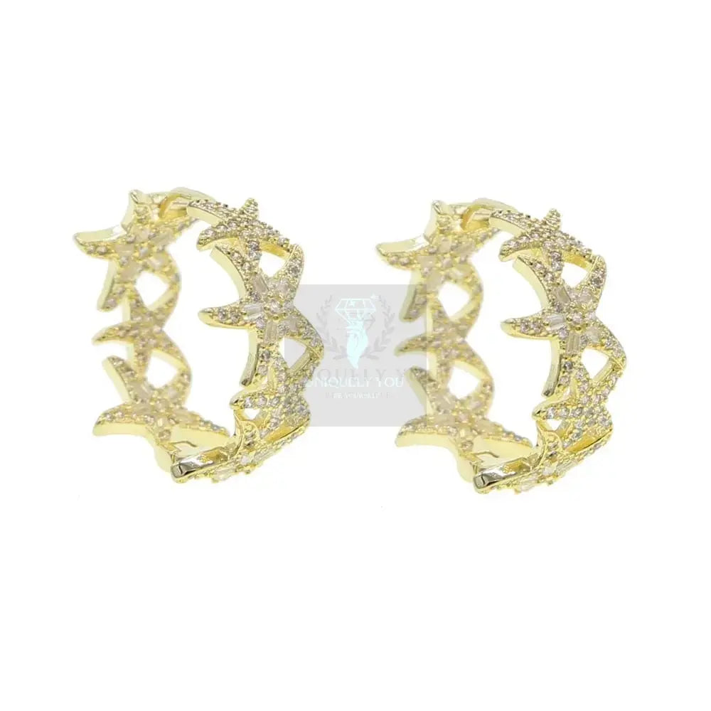 Starfish Hoop Earrings - Uniquely You Online