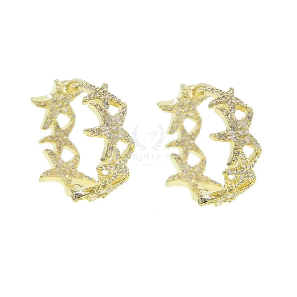 Starfish Hoop Earrings - Uniquely You Online