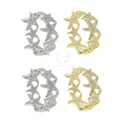 Starfish Hoop Earrings - Uniquely You Online