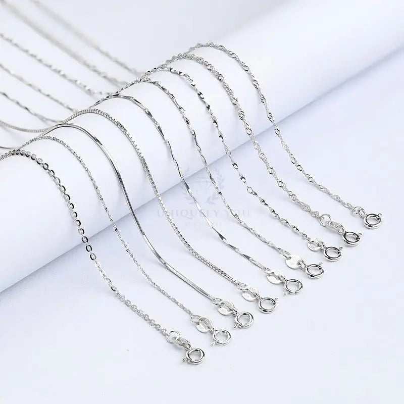 Sterling Silver Link Necklace (variety) - Uniquely You Online