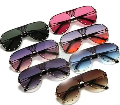 Studded Aviator Sunglasses - Uniquely You Online