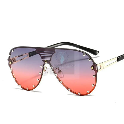 Studded Aviator Sunglasses - Uniquely You Online