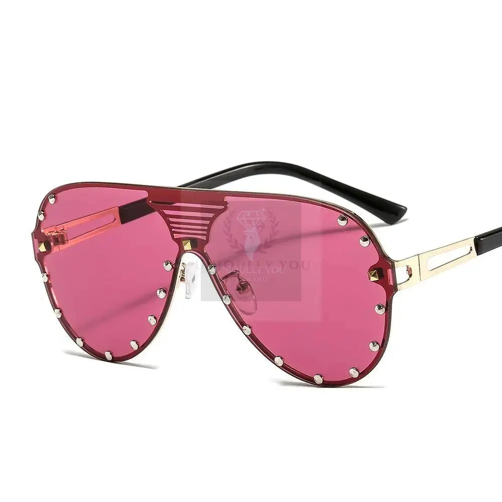 Studded Aviator Sunglasses - Uniquely You Online