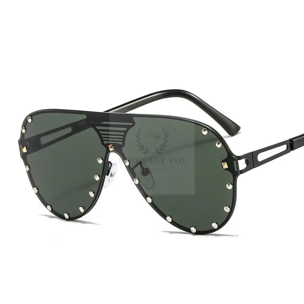 Studded Aviator Sunglasses - Uniquely You Online