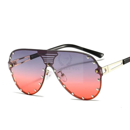 Studded Aviator Sunglasses - Uniquely You Online