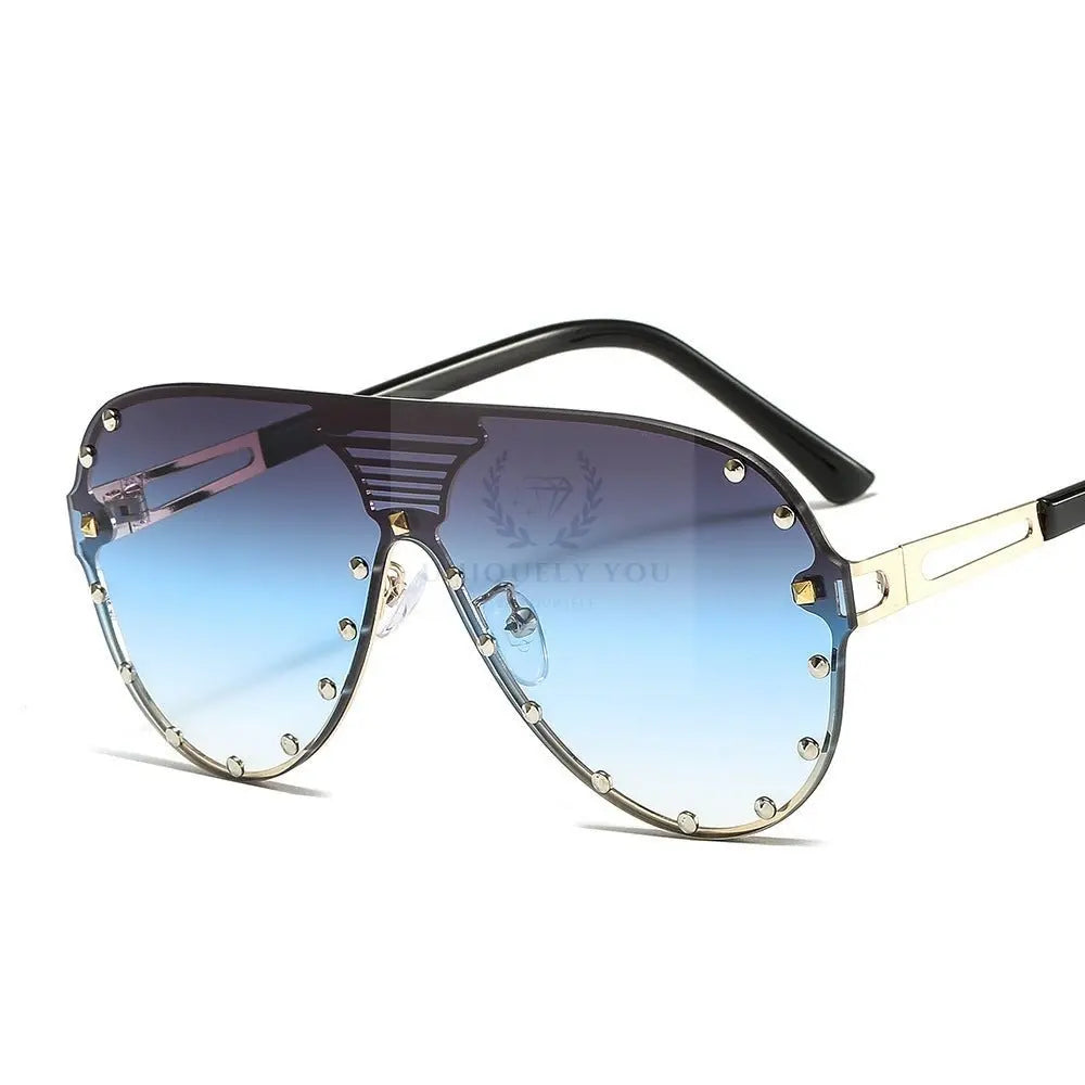 Studded Aviator Sunglasses - Uniquely You Online