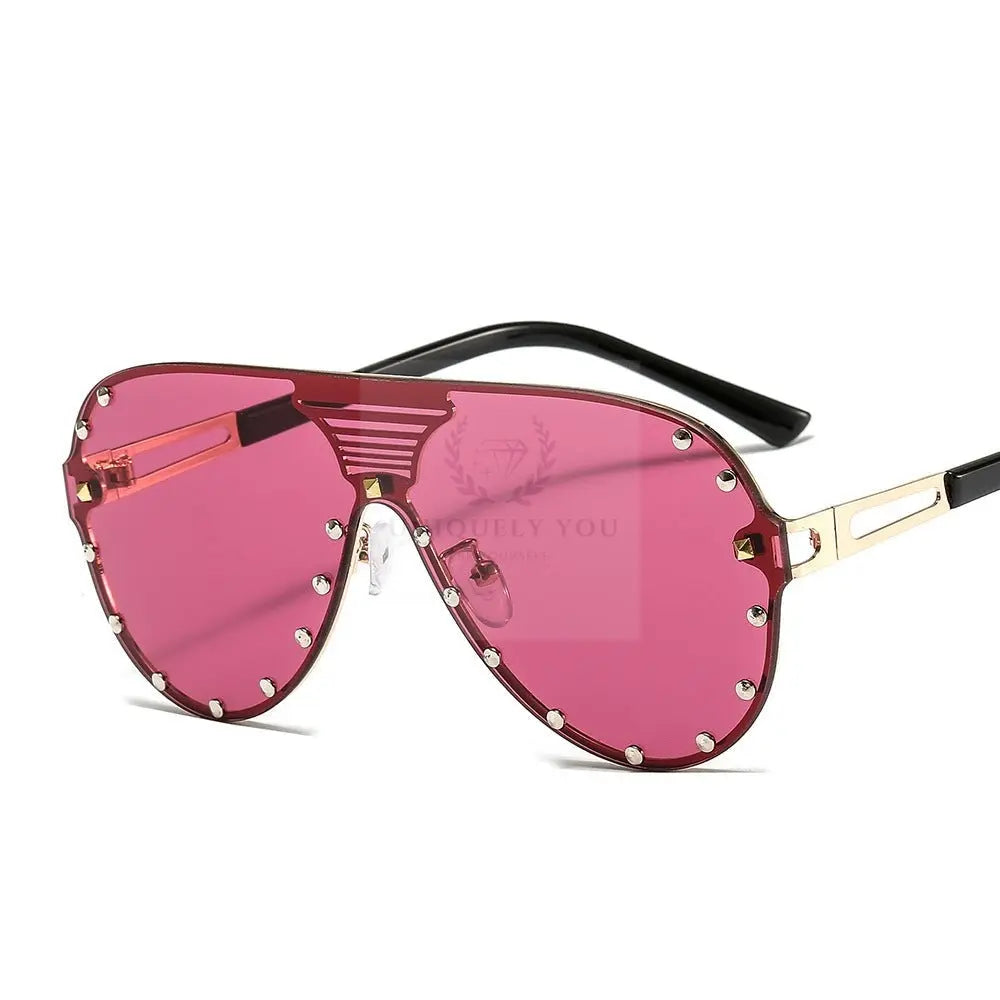 Studded Aviator Sunglasses - Uniquely You Online