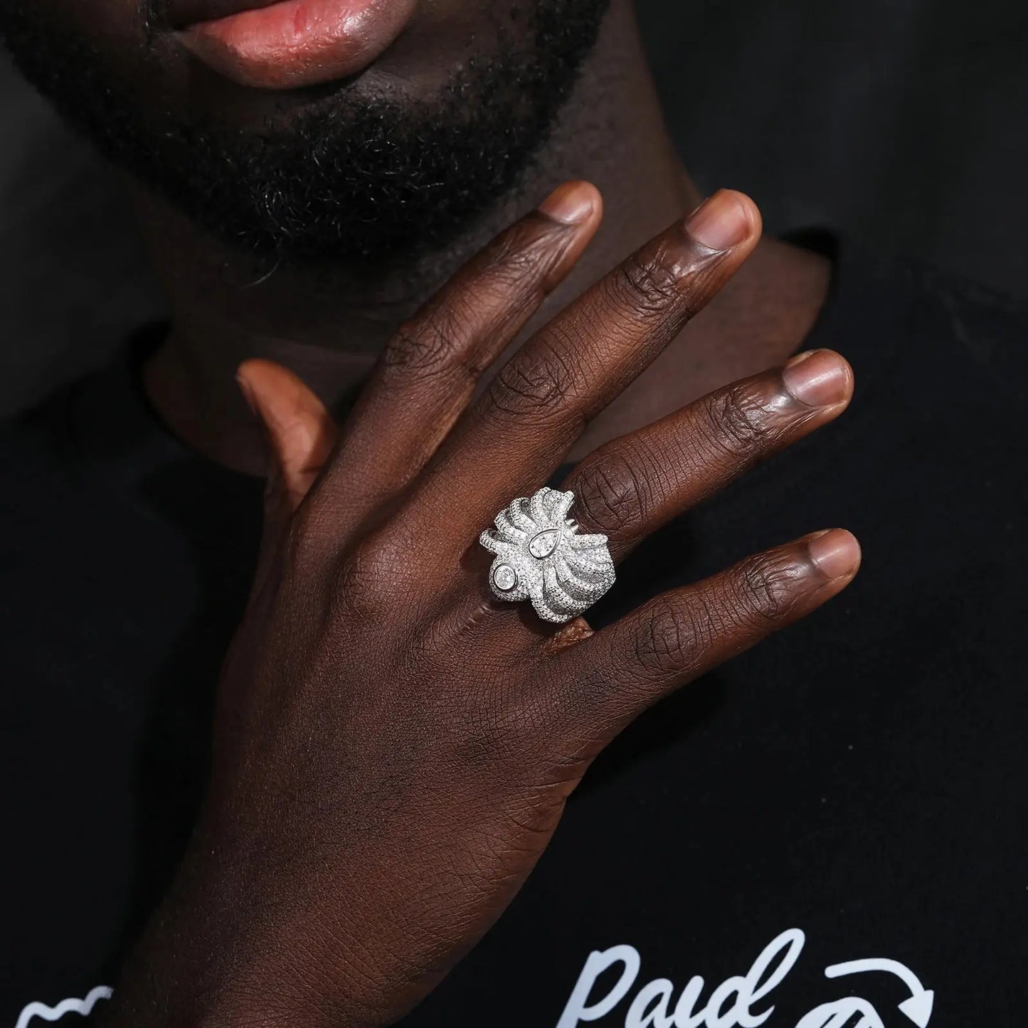 Suspended Micro CZ/Moissanite Tarantula Ring