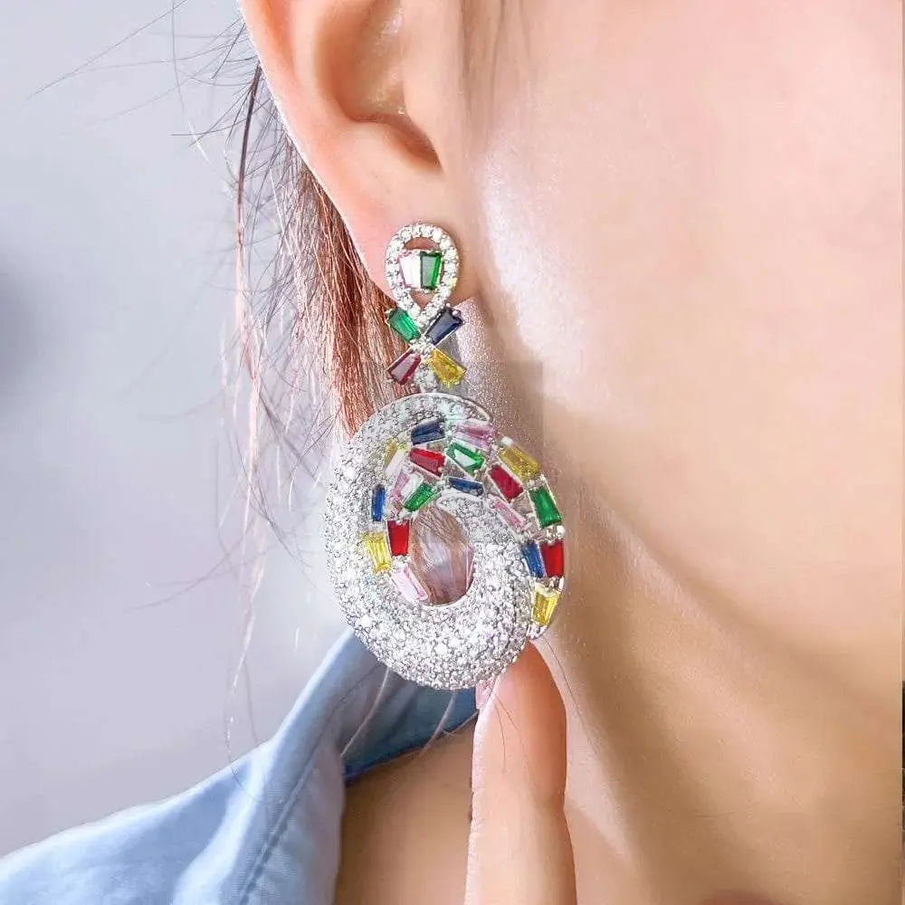 Swirl Colorful Earrings - Uniquely You Online