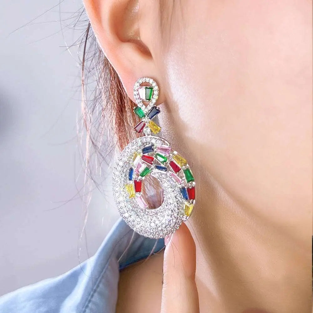 Swirl Colorful Earrings - Uniquely You Online