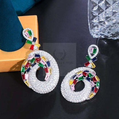 Swirl Colorful Earrings - Uniquely You Online