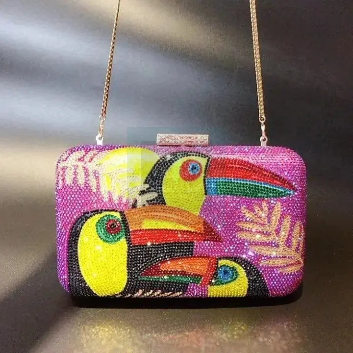 Toucan Bird Crystal Clutch - Uniquely You Online