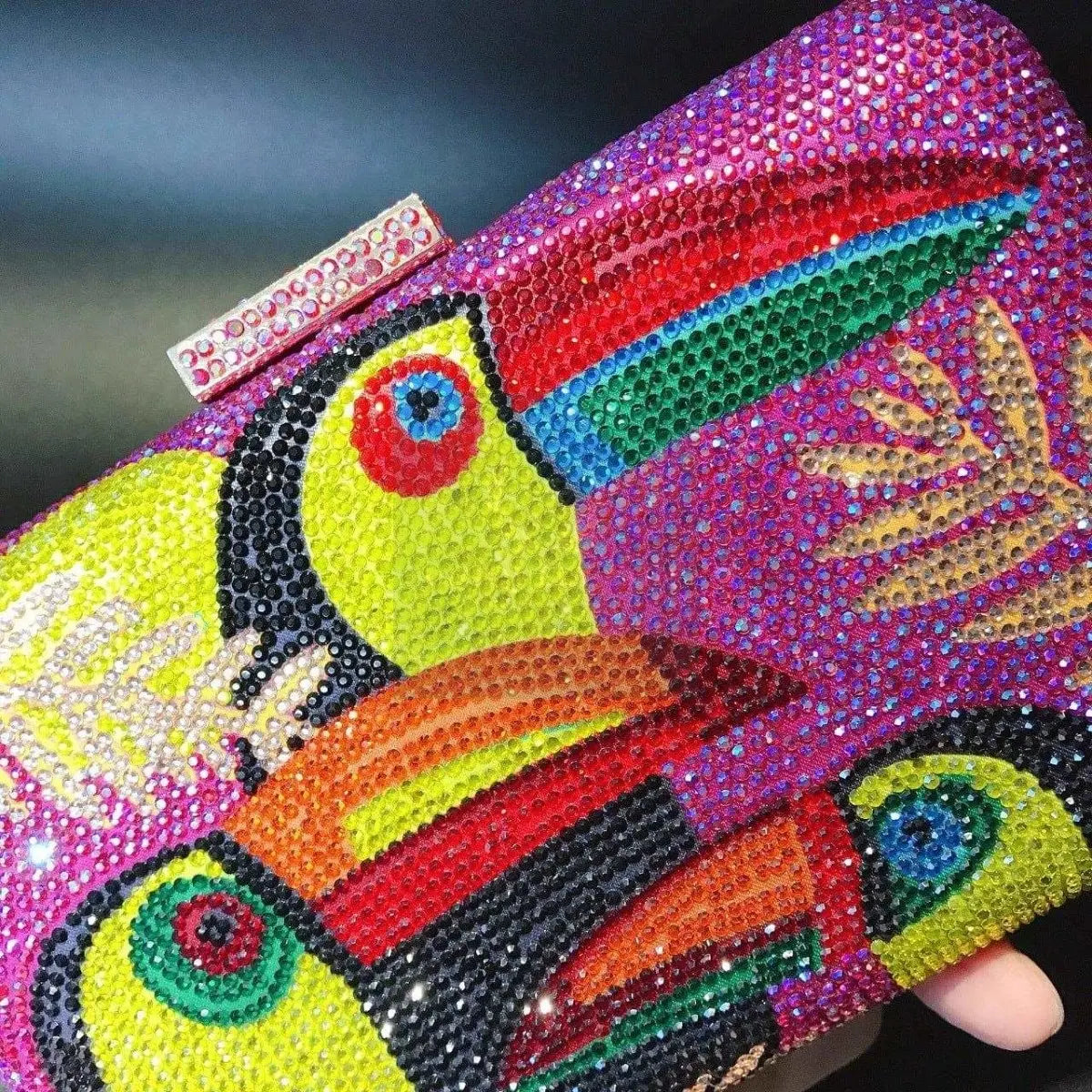 Toucan Bird Crystal Clutch - Uniquely You Online