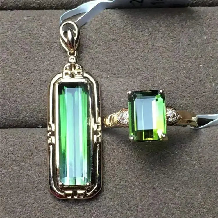 Bague et Pendentif Tourmaline