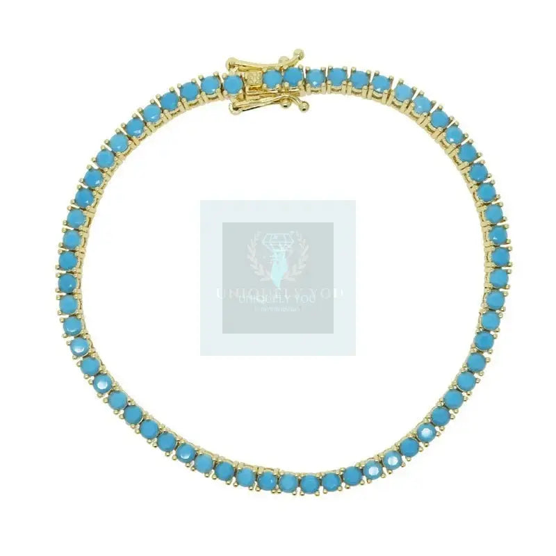 Turquoise Tennis Necklace and Bracelet - Uniquely You Online