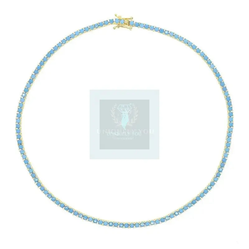 Turquoise Tennis Necklace and Bracelet - Uniquely You Online