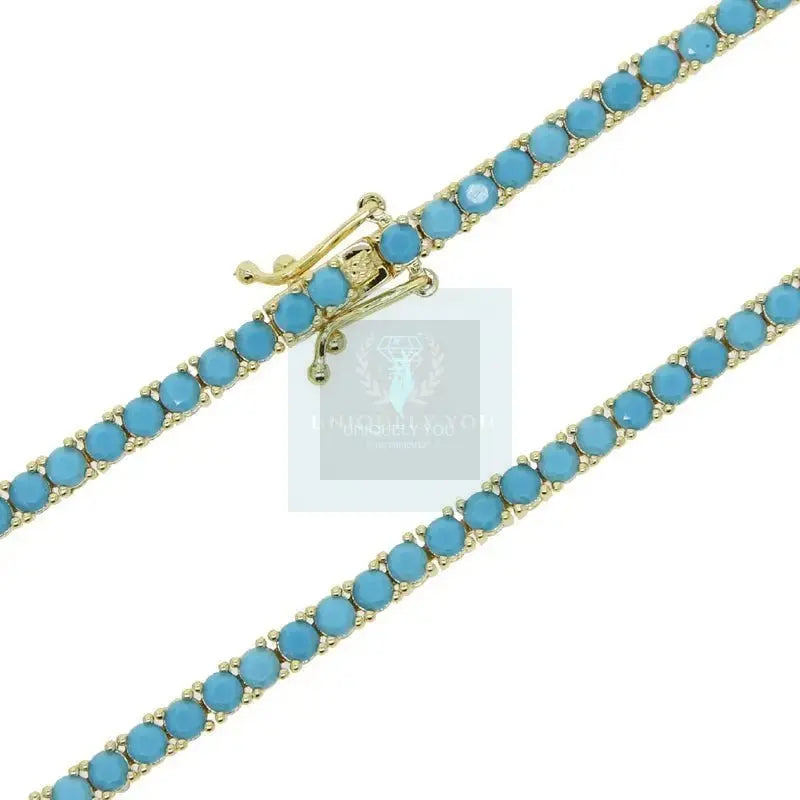 Turquoise Tennis Necklace and Bracelet - Uniquely You Online