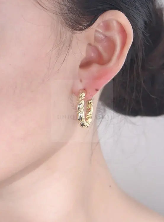 Boucles d'oreilles perles torsadées