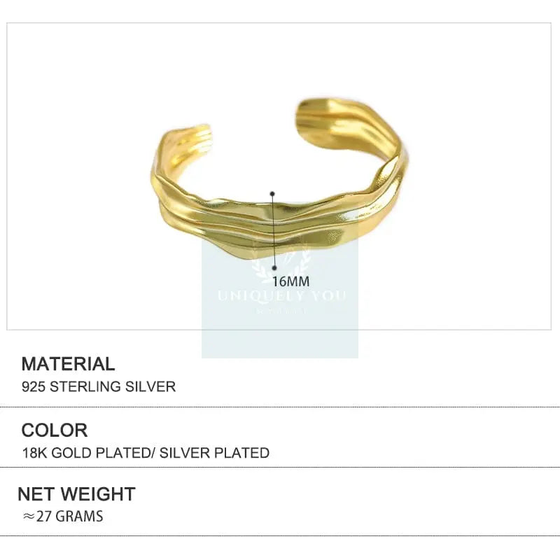 Wavey Cuff Bracelet - Uniquely You Online