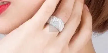 Wide Band Moissanite Diamond Ring - Uniquely You Online