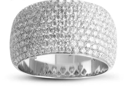 Wide Band Moissanite Diamond Ring - Uniquely You Online