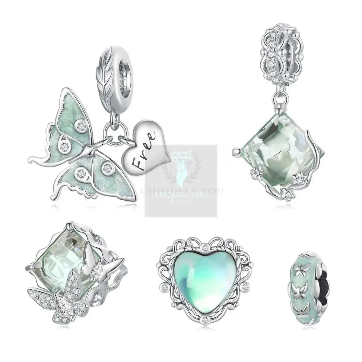 Wizard of Oz Theme Mint Green Charms - Uniquely You Online