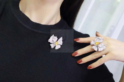 Yellow Butterfly Ring and Brooch - Uniquely You Online