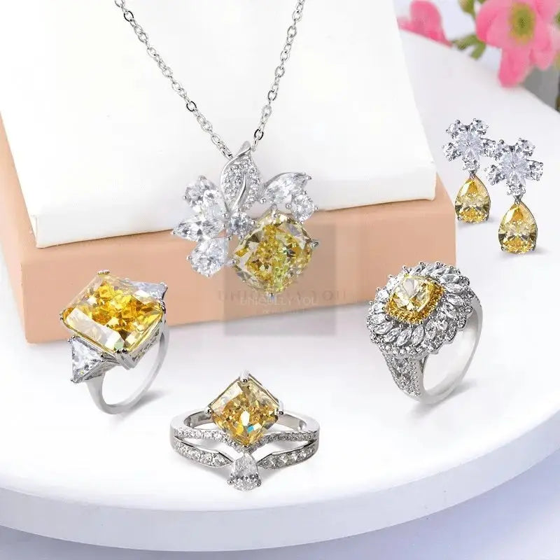 Yellow Diamond Jewelry Set - Uniquely You Online